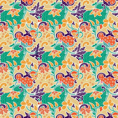 Peranakan Pattern Batik Style Singapore Background Batik Pattern