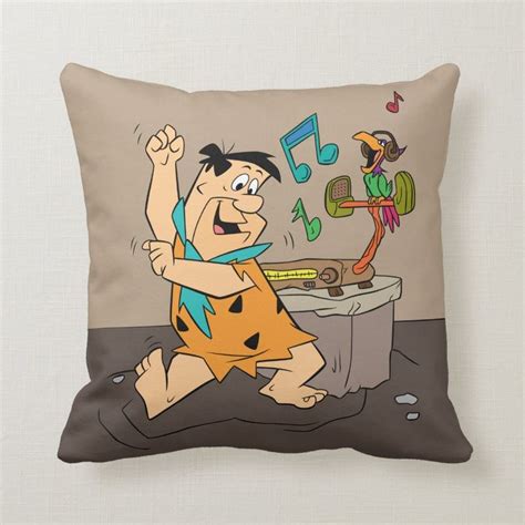The Flintstones Fred Flintstone Dancing Throw Pillow Zazzle Fred