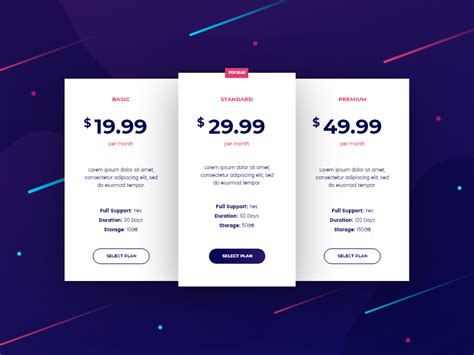 Pricing Table Pricing Table Mobile App Design Inspiration App