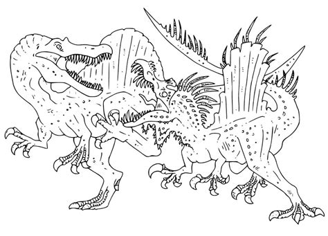 Jurassic Park Spinosaurus Coloring Pages / Spinosaurus Coloring Page