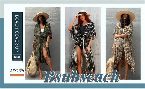 bsubseach women solid black long beach swimsuit cover ups for swimwear sexy bikini beach kimono