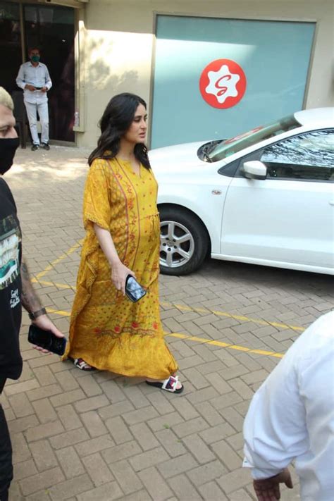 Heavily Pregnant Kareena Kapoor Khan Spotted In The City In Mustard Yellow Kaftan