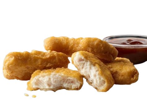 Chicken Nuggets From Mcdonalds Two Bites With Sauce Blank Template
