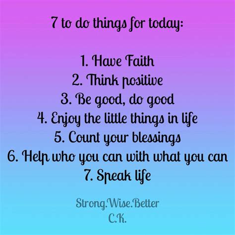 7 Things To Do Today Pagesstrongwisebetter