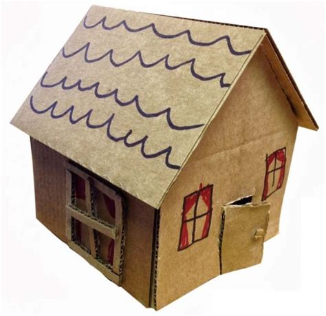 Cardboard Craft House · Art Projects For Kids