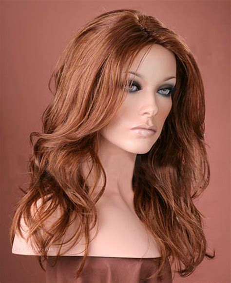 Light Auburn Long Tousled Waves Wig Forever Young
