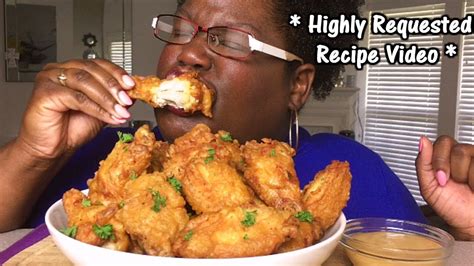 Highly Requested Recipe Battered Fried Chicken Mukbang Youtube