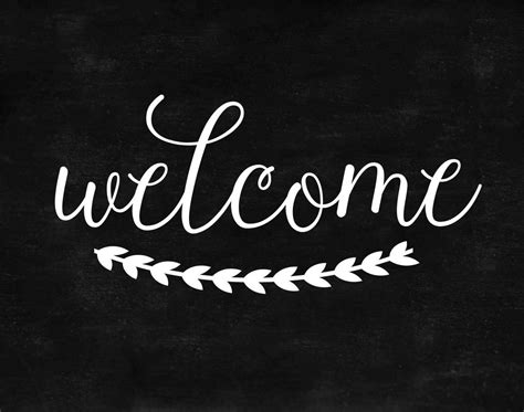 Diy Chalkboard Welcome With Free Printable Start At Home Decor