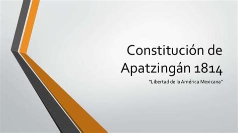 Constitución De Apatzingán 1814