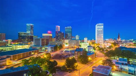 Tulsa Oklahoma Usa Downtown City Skyline Stock Footage Video 100