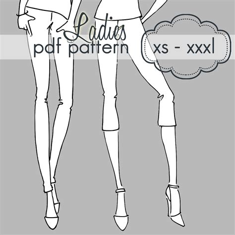 ladies basic leggings xs xxxl pdf sewing pattern [13002 ladiesleggings] 10 00 jocole