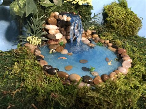 Fairy Garden Pond With Waterfall By Delicatebutterfly On Etsy Fairy Garden Supplies Fairy