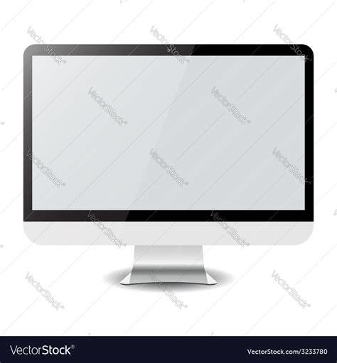 Computer Display Imac Isolated On White Royalty Free Vector