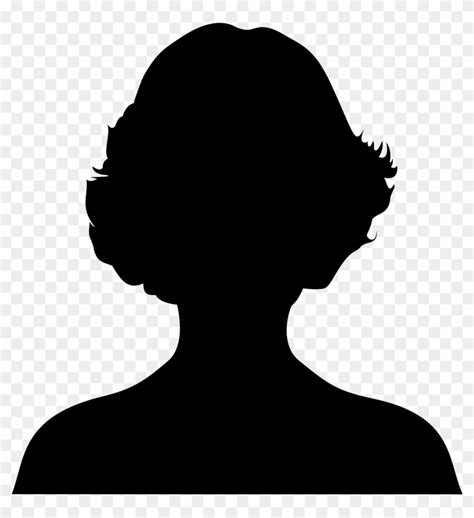 Girl Face Silhouette Front View