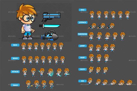2d Game Character Sprites 290 Game Character Platform Game Sprite