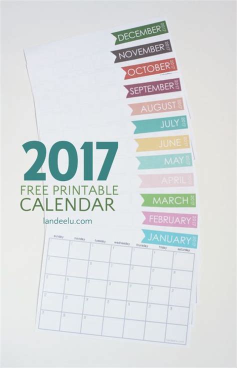 The Best Free Printable Calendars For 2017 Organization And Planning