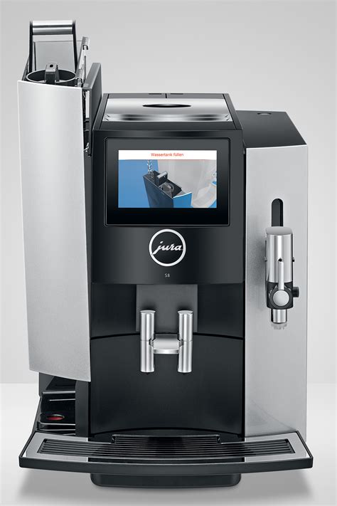 The jura s line creates a new segment in coffee machines: Jura S8 Moonlight Silver OTC Super Automatic Espresso ...