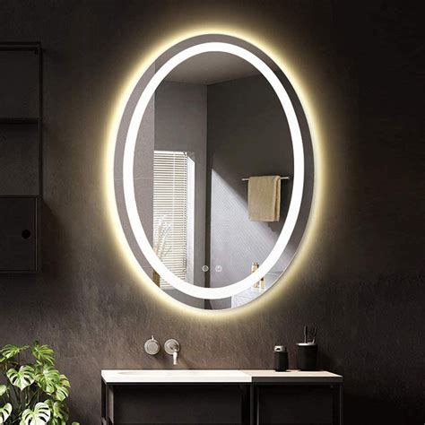 Luvodi 500 X 700 Mm Illuminated Bathroom Mirror With Led Light And Demister Pad Touch Sensor