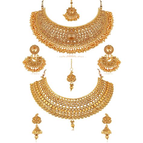 Buy Reeva Jewellery Set Gold Plated Jewellery Set For Women Gold And