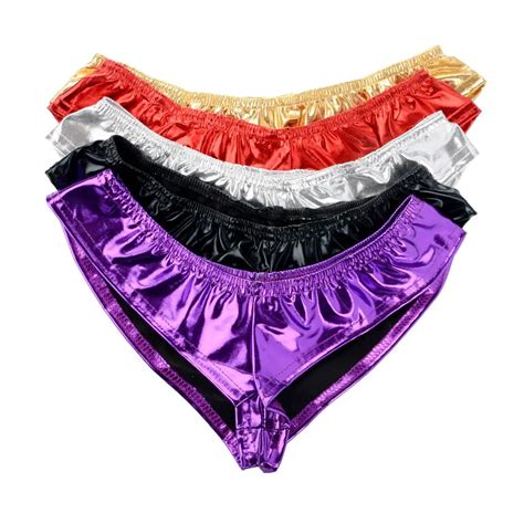 Women Ladies Metallic Lingerie Underwear Panties Knickers G String