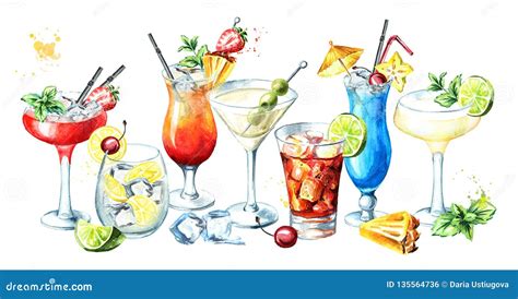Cocktail Party Poster Template Cartoon Vector 82290999