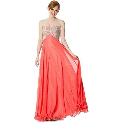 Pacificplex Womens Applique Lace Crystals Long Prom Bridesmaid Dress
