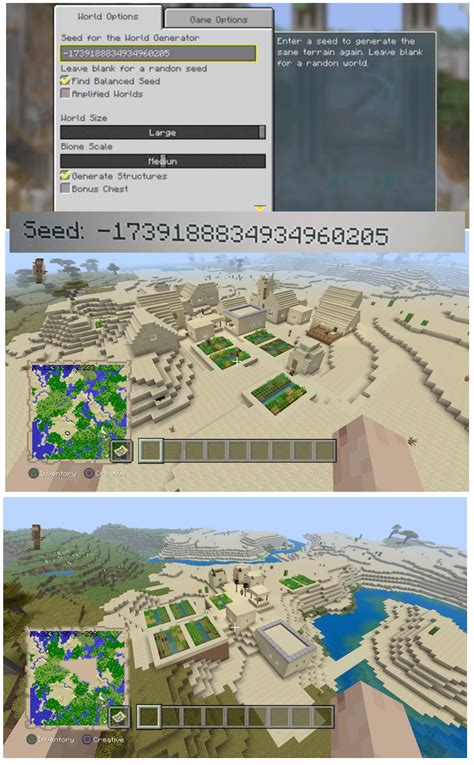 Spawn Point Large Village Ps4 Seed Map Rminecraft