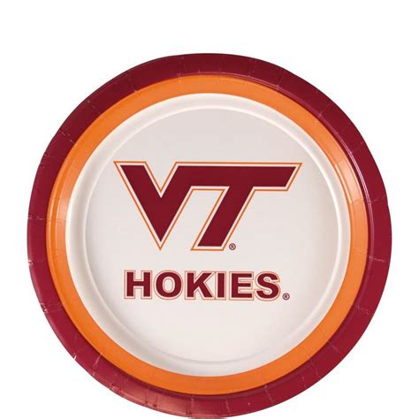 Virginia Tech Hokies Dessert Plates 12ct Party City