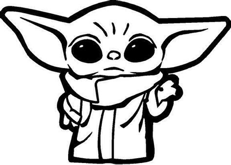 Baby Yoda Face Coloring Pages Coloring Page Blog