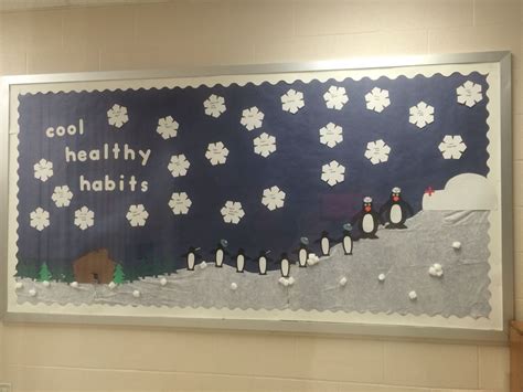 My Winter Themed Health Office Bulletin Board School Nurse Office