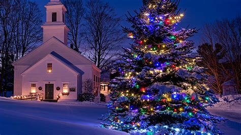 Free Download Hd Wallpaper Church Christmas Tree Winter Christmas