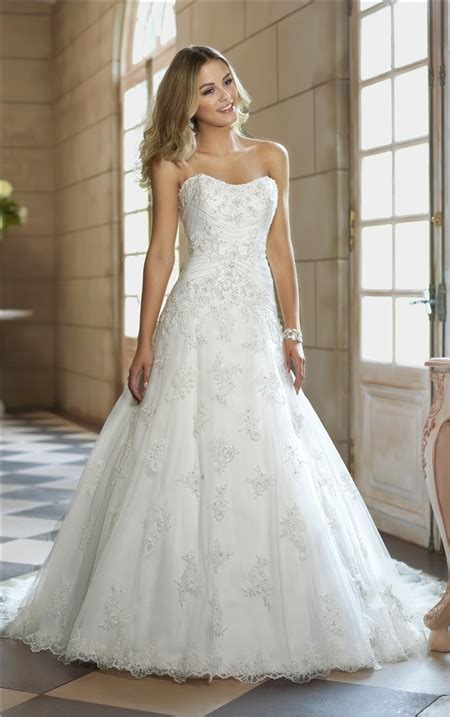 I was skeptical about ordering a dress for my wedding online. Cute A Line Strapless Tulle Lace Beaded Corset Wedding Dress