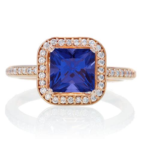 The settings are in variety of styles and designs from modern to vintage, solitaire to diamond accents or gem stones accents. 2.25 Carat Perfect Princess cut Sapphire and Diamond Trio ...