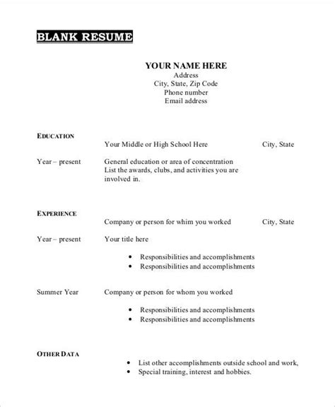 Printable Resume Template 37 Free Word Pdf Documents Download