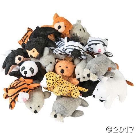 Mini Zoo Stuffed Animal Assortment 25 Pc Oriental Trading Zoo