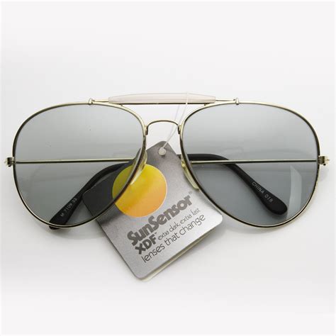 True Vintage Sunsensor Xdf Metal Aviator Sunglasses Zerouv