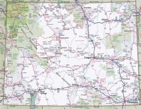 Printable Map Of Wyoming Free Printable Maps