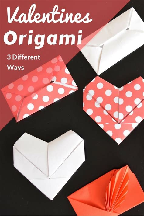 3 Different Origami Valentine Notes Valentines Origami Origami Easy