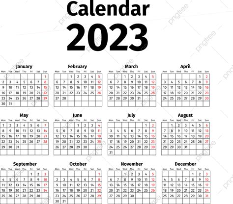Black Simple Calendar 2023 Grid Mode Calendar 2023 Calendar 2023
