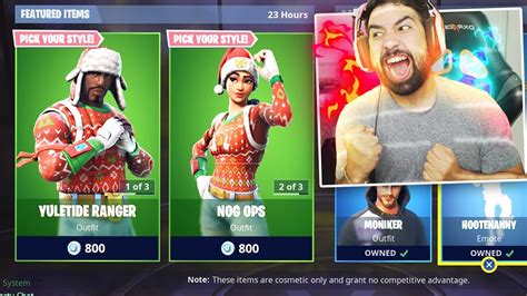 Buying The Fortnite Nog Ops Skin Youtube