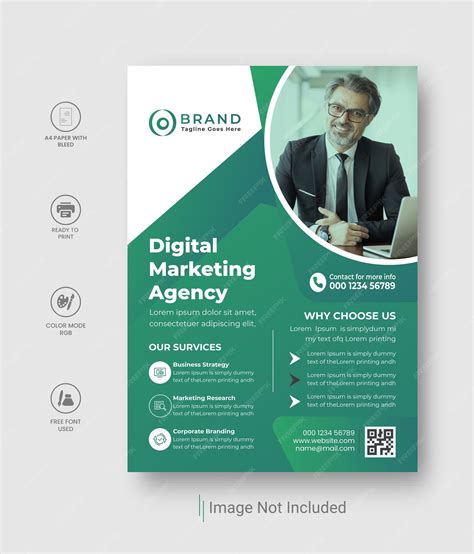 Premium Vector Modern Business Corporate Flyer Template