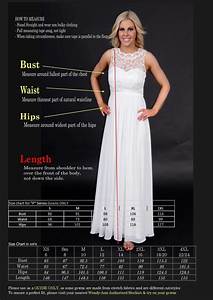 Size Chart Wendy Bridal Bridesmaid Formal Gowns