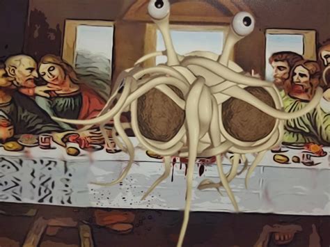Flying Spaghetti Monster Last Supper Giant Wide Size 42 Etsy