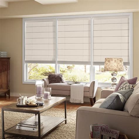 Pin heathers pampered decorating house window treatments living room large windows. Select Roman Shades in 2020 | Window treatments living ...