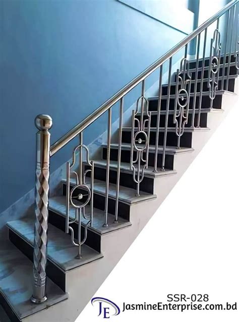 Stainless Steel Staircase Railing Design For Home Office 28