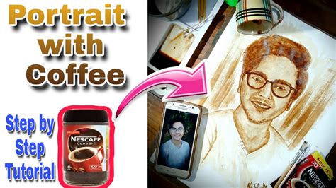 Portrait With Coffee Coffee Painting Tutorial Rrealistic Coffee