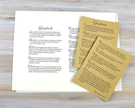 Free Printable English Desiderata Poem