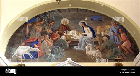 Nativity Scene Adoration Of The Shepherds Stock Photo Alamy