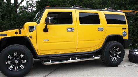 Hummer H2 Yellow With Rims