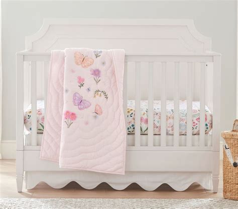 Wildflower Butterfly Crib Fitted Sheet Pottery Barn Kids